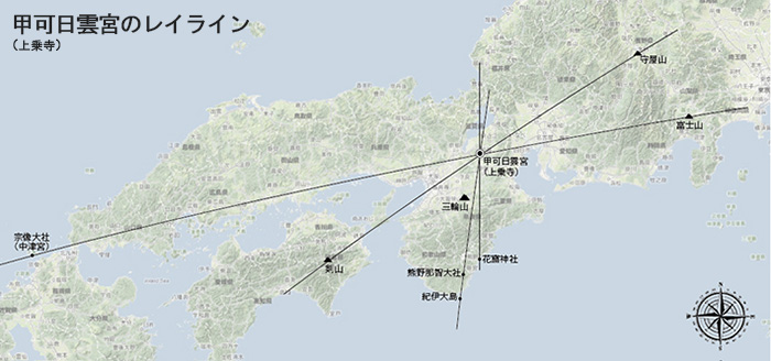 甲可日雲宮(上乗寺)のレイライン