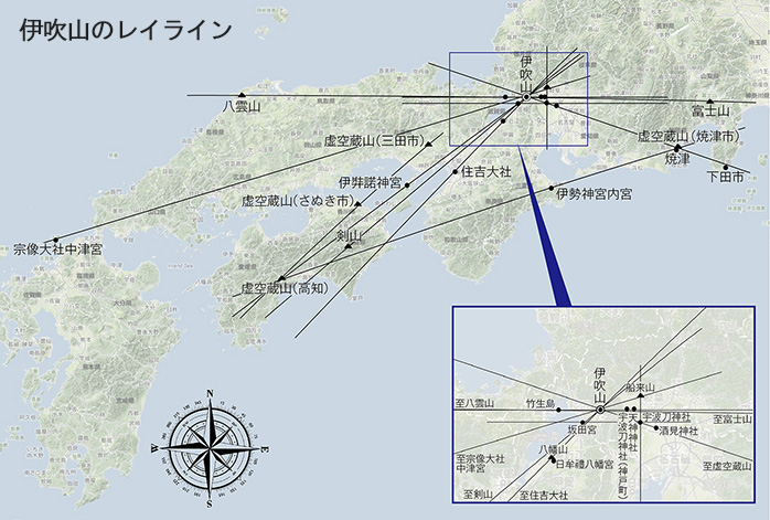 伊吹山のレイライン