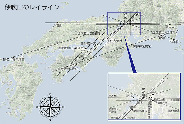 伊吹山のレイライン